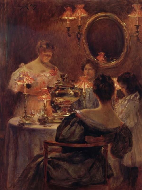 Irving R.Wiles Russian Tea oil painting picture